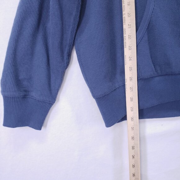 Northwest Territory Men's Blue Waffle Knit Full Zip Hoodie Sherpa Sweater XL - Picture 6 of 13